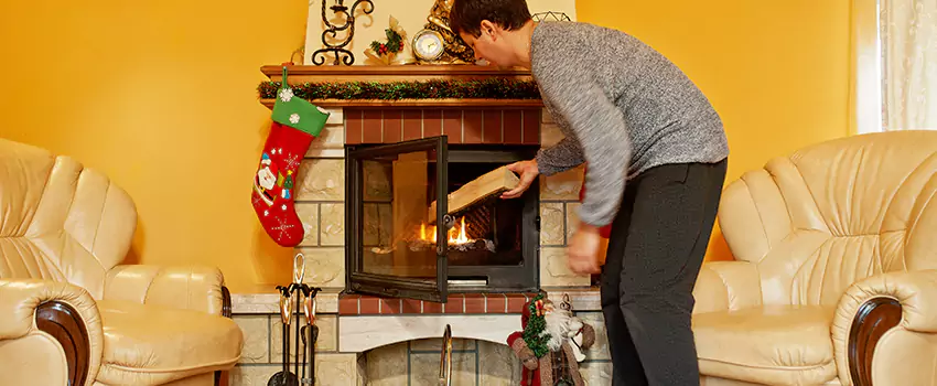Rusted Metal Fireplace Restoration in Niles, Illinois